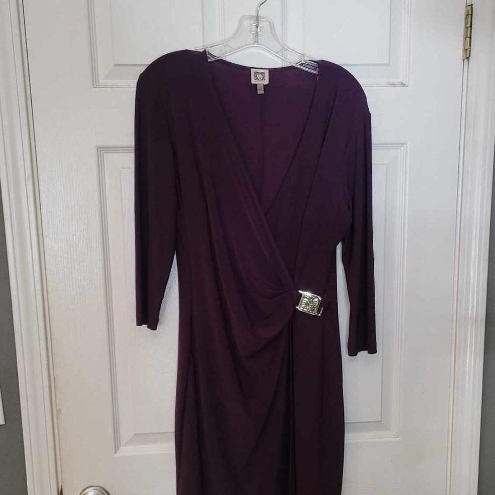 Anne Klein Deep Purple Dress
